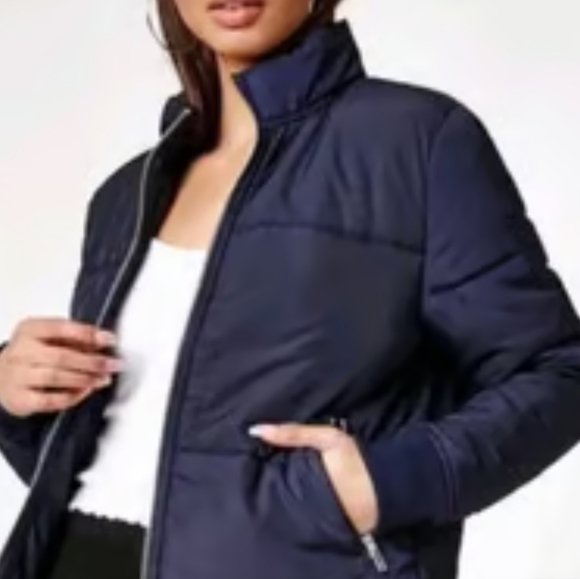 Kendall & Kylie Jackets & Blazers - Kendall & Kylie Navy Blue Puffer Jacket, Size M